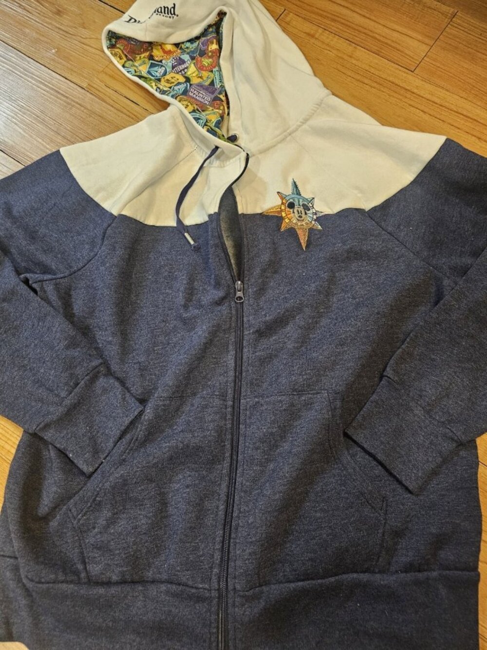 Disney Parks Compass Graphic Hoodie Jacket Full Zipper Womens Size XL